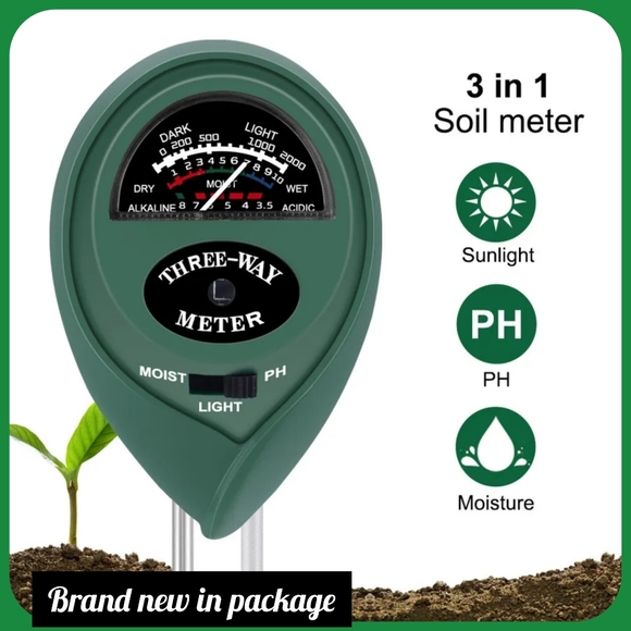 3 in 1 soil meter, measures moisture light & PH levels of your plants soil new - Picture 9 of 13